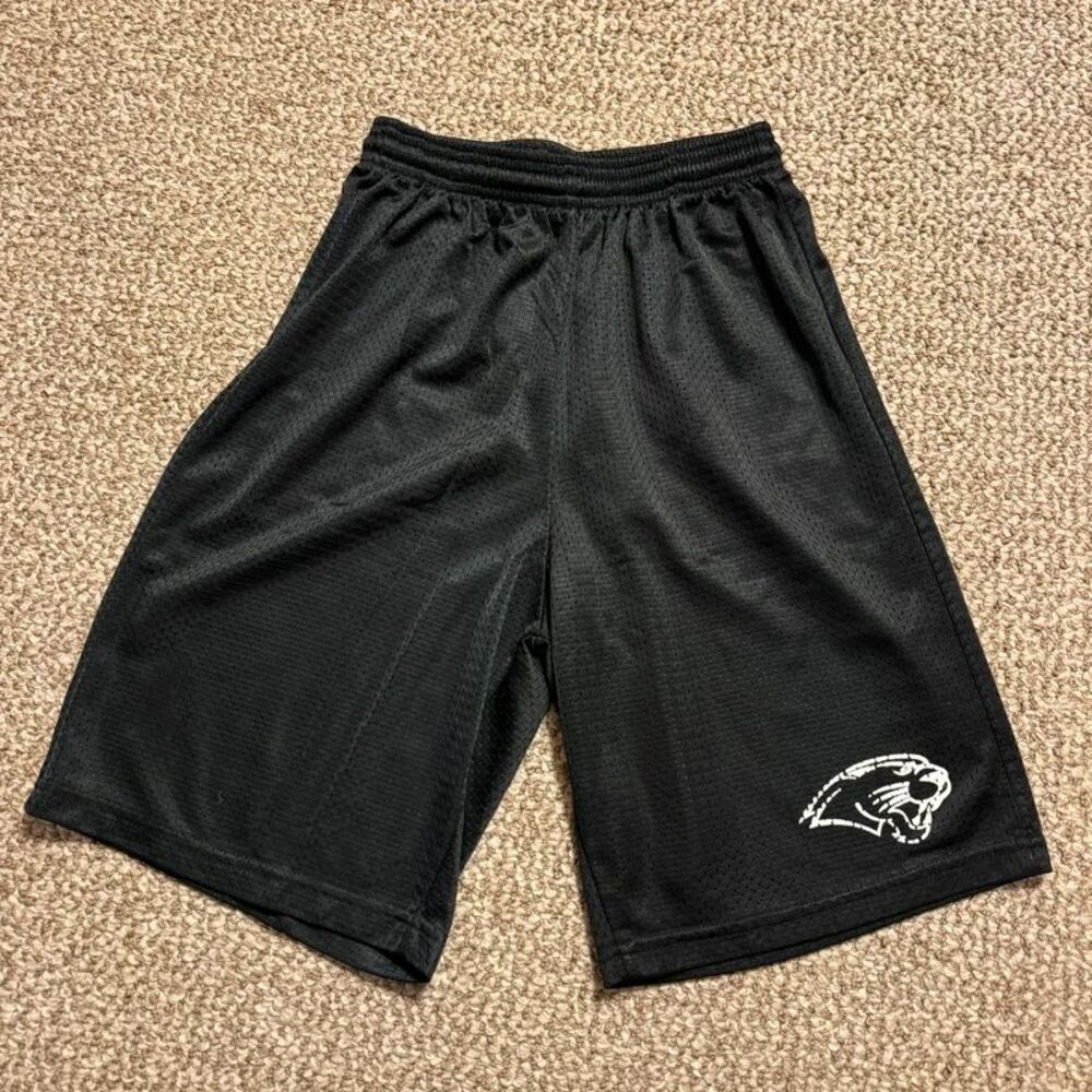 Alleson Athletic Mesh Shorts Adult Small Black Panther Logo Basketball